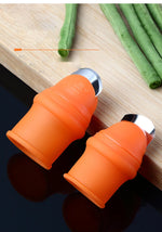 Finger Protector Silicone Thumb Knife Protector Gears Cutting Vegetable Harvesting Knife Pinching Plant Blade Scissors Gloves