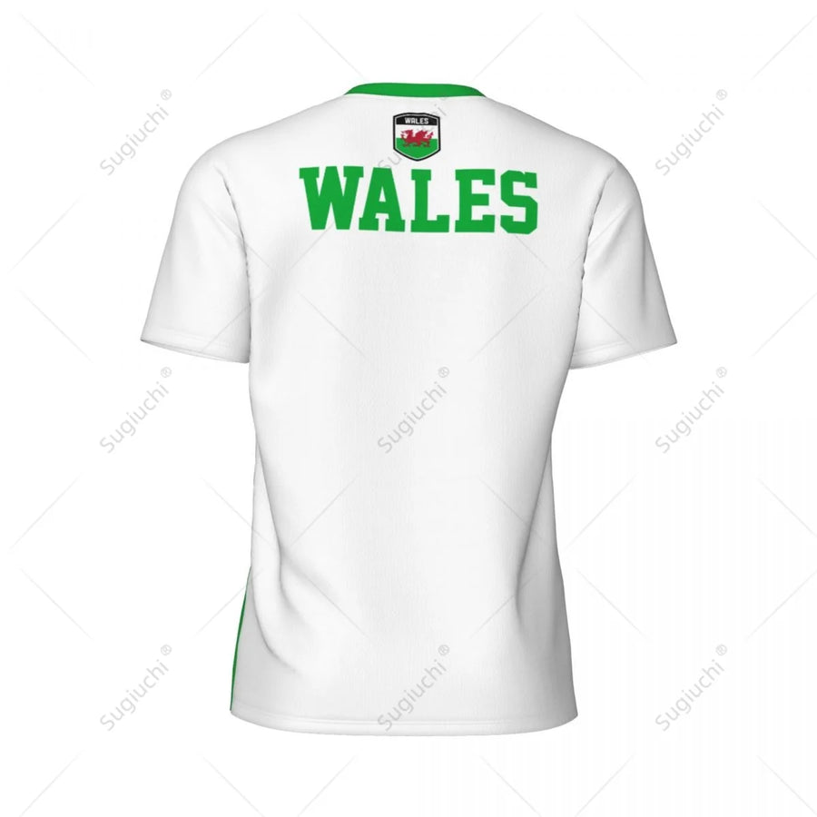 Exclusive design Wales Flag Grain 3D Printed Men For Running Bike Soccer Tennis Fitness Sports tshirt Mesh Fans Short T-shirt