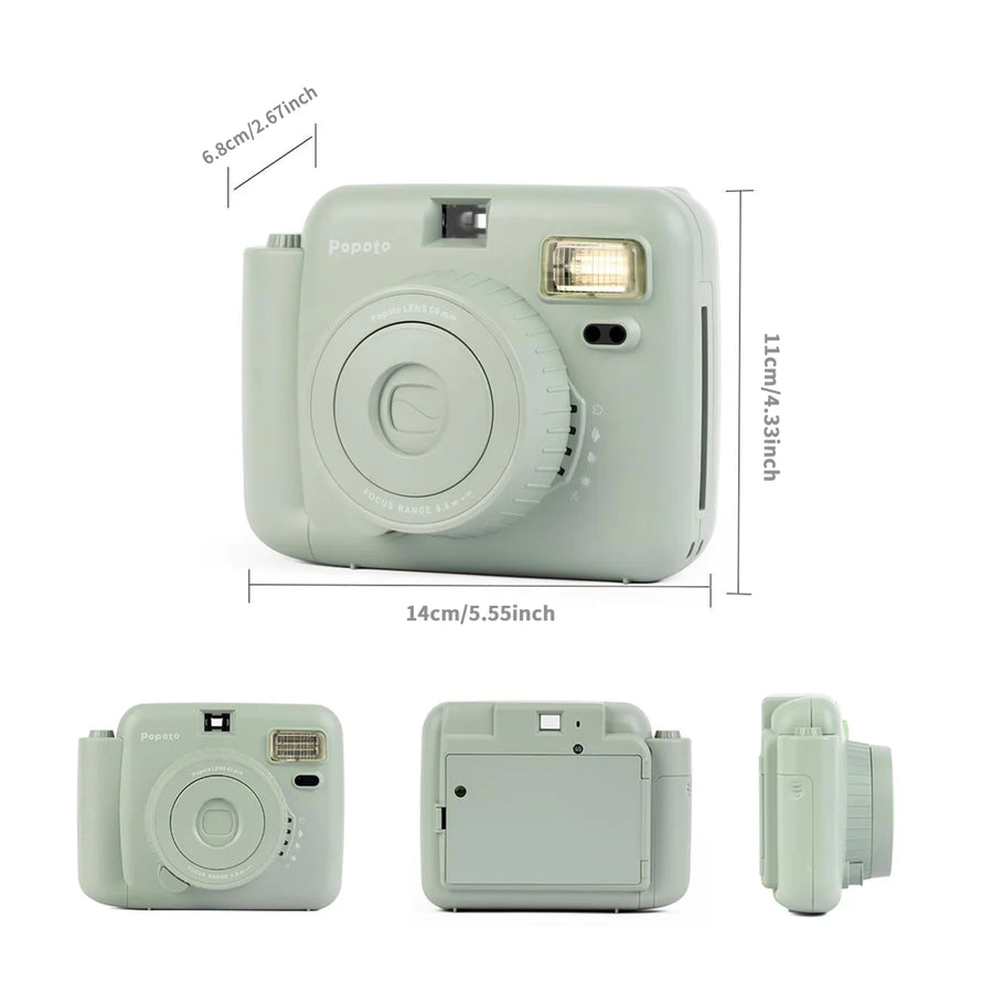 Portable Instant Camera Striped Woven Bag And Photo Paper Set With Five Shooting Modes Suitable for Beginners When Taking Photos