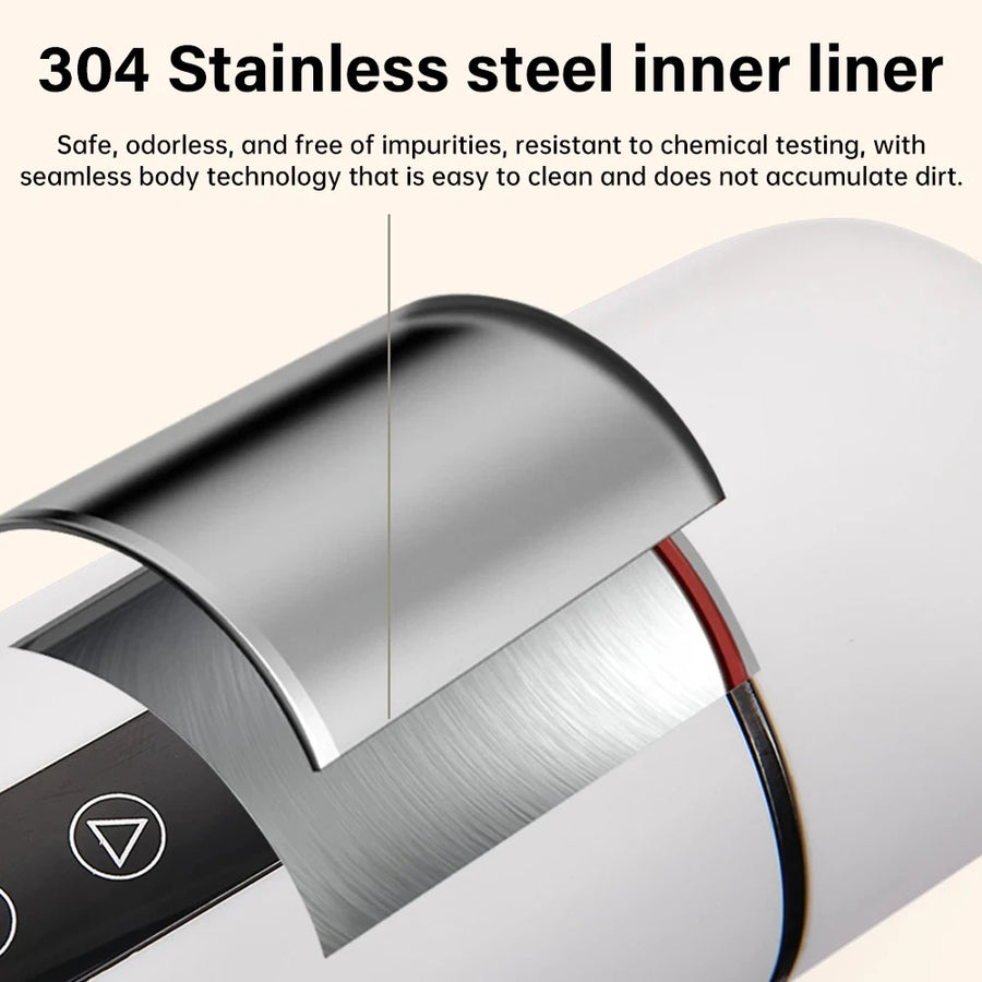 420ml Portable Car Heating Cup Electric Kettle 304 LED Smart Temperature Control Warmer Stirring Cup Heating Bottle Mixing Cup