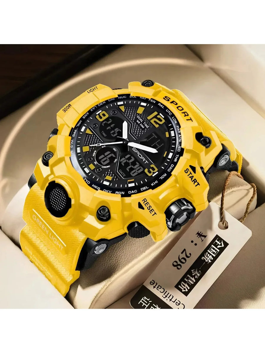 Men's Junior High School Student Fashion Trend Black Technology Sports Glow Men's Electronic Watch