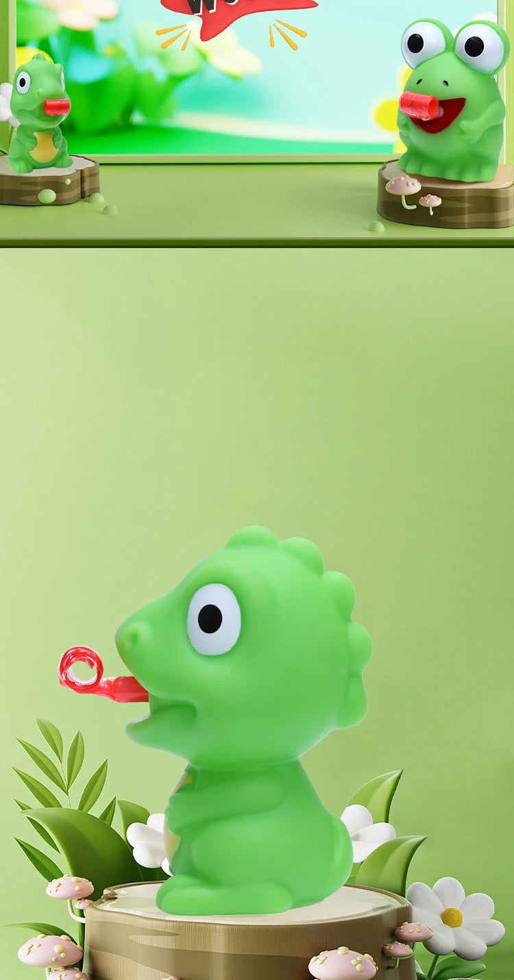 Pinch Frog Dinosaur Sticking Tongue Out Toys Funny Sensory Stress Relief Fidget Toys Cat Toys School Gifts for Kids Children