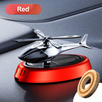 Solar Rotating Helicopter Solar Aromatherapy Car Air Freshener Alloy+ABS Wooden Aromatherapy Car Aromatherapy