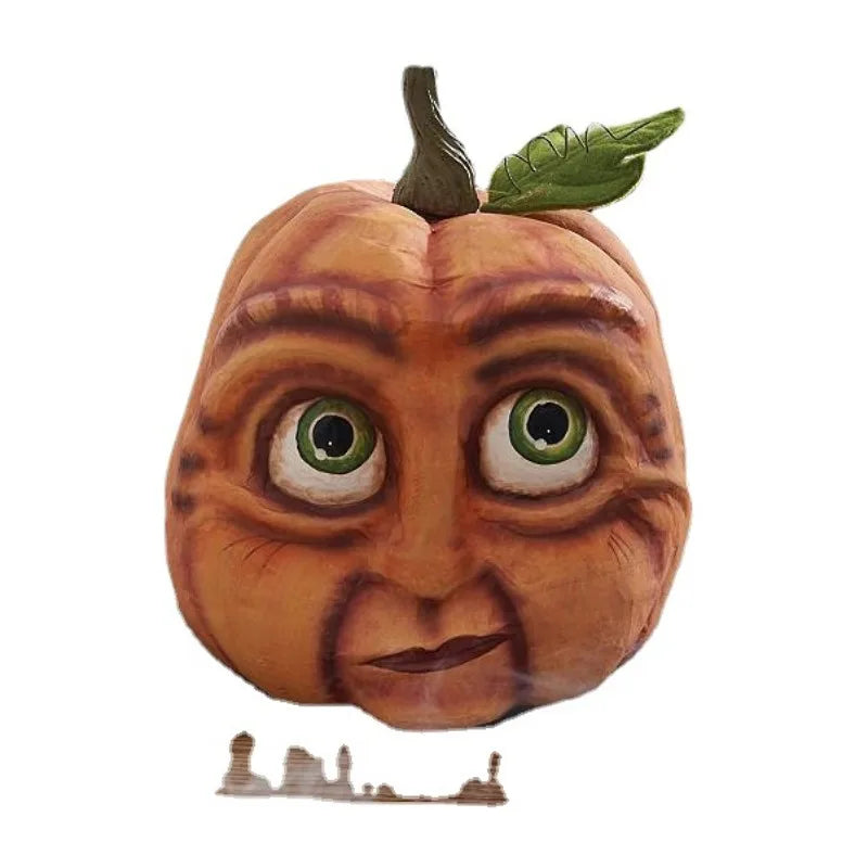 Home Halloween Atmosphere Fun Pumpkin Outdoor Decoration Ghost Party Pumpkin Six Monsters Resin Crafts Ugly Cute Ornaments New